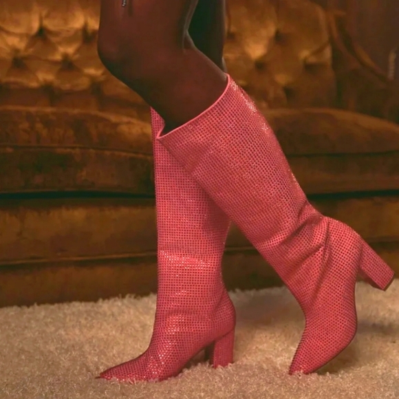 COPY - Bubblegum Rhinestone Boots - Picture 3 of 14